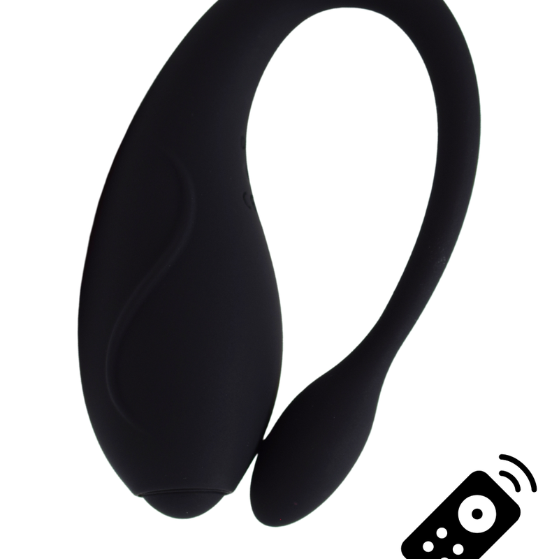 Stimulateur pour couple noir USB télécommandé Tandem - Coeur Ardent