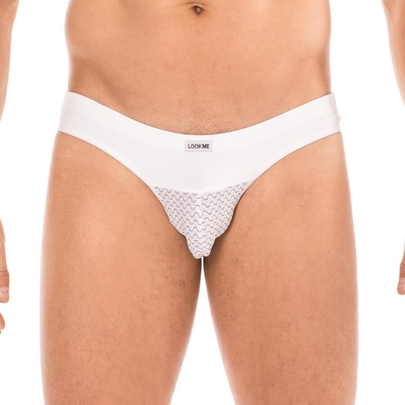 Slip blanc sexy homme pas cher - lingerie sexy homme pas cher