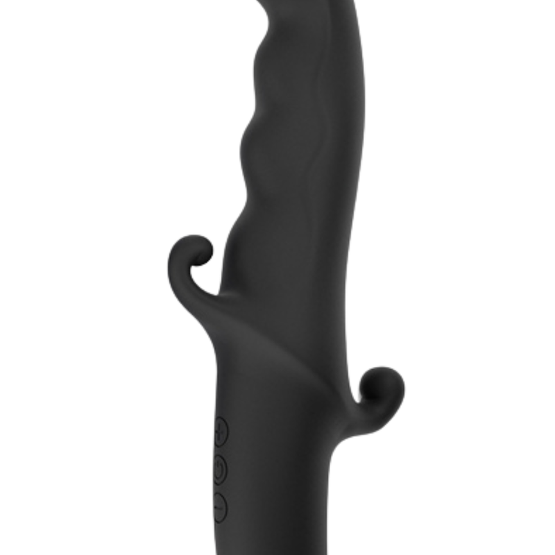 Vibromasseur noir Point G USB Black Knight - Coeur Ardent