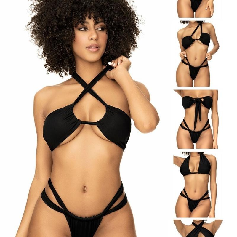 Maillot de bain 2 pièces noir, multipositionnable - Mapalé