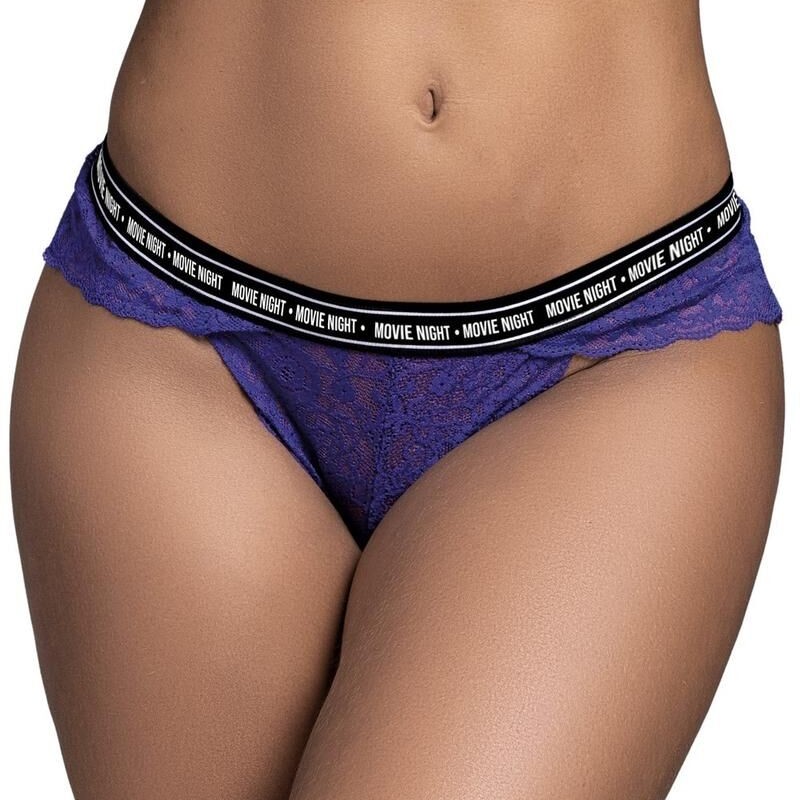 String en dentelle violet - Lingerie sexy pas cher