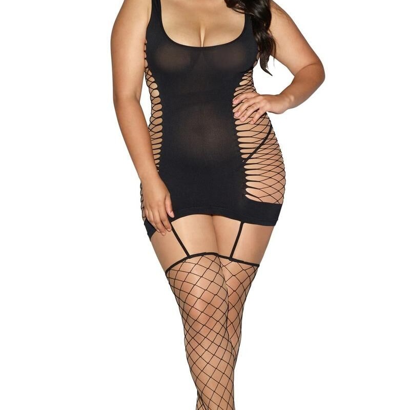  grande taille combinaison sexy noire effet guêpière