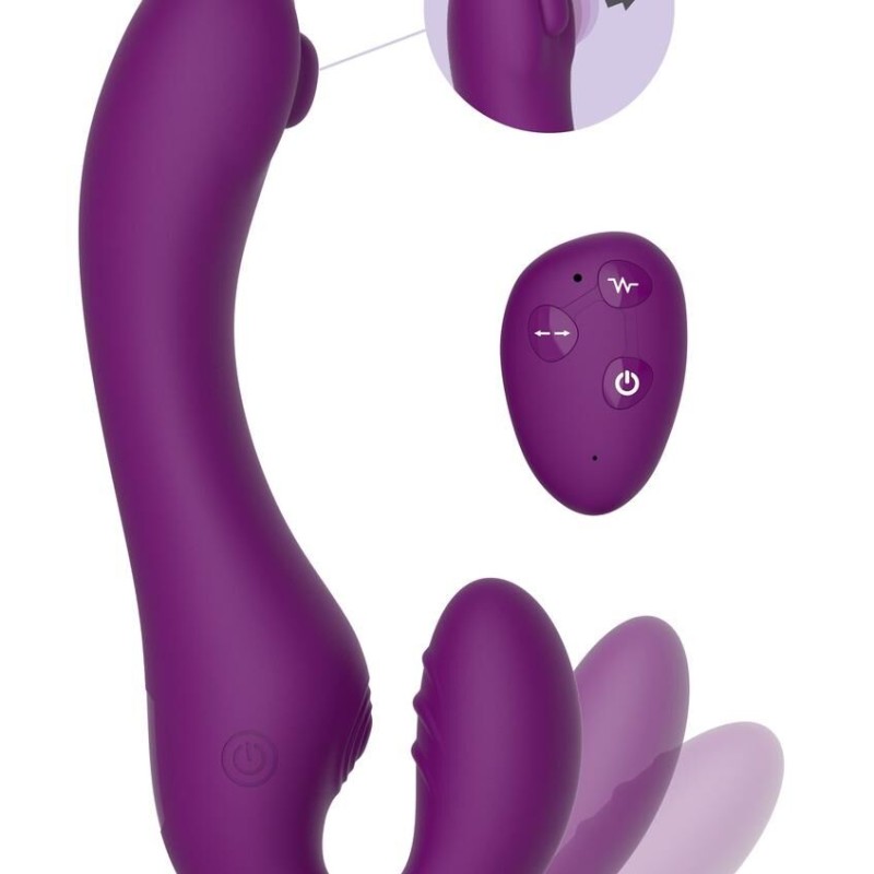 Stimulateur de point G Strapless Strap-On 13 x 3.5cm Violet