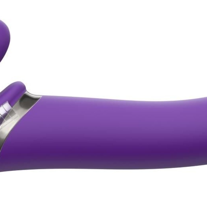 Gode vibrant STRAP-ON 3 Moteurs XL 16 x 4.5 cm Violet