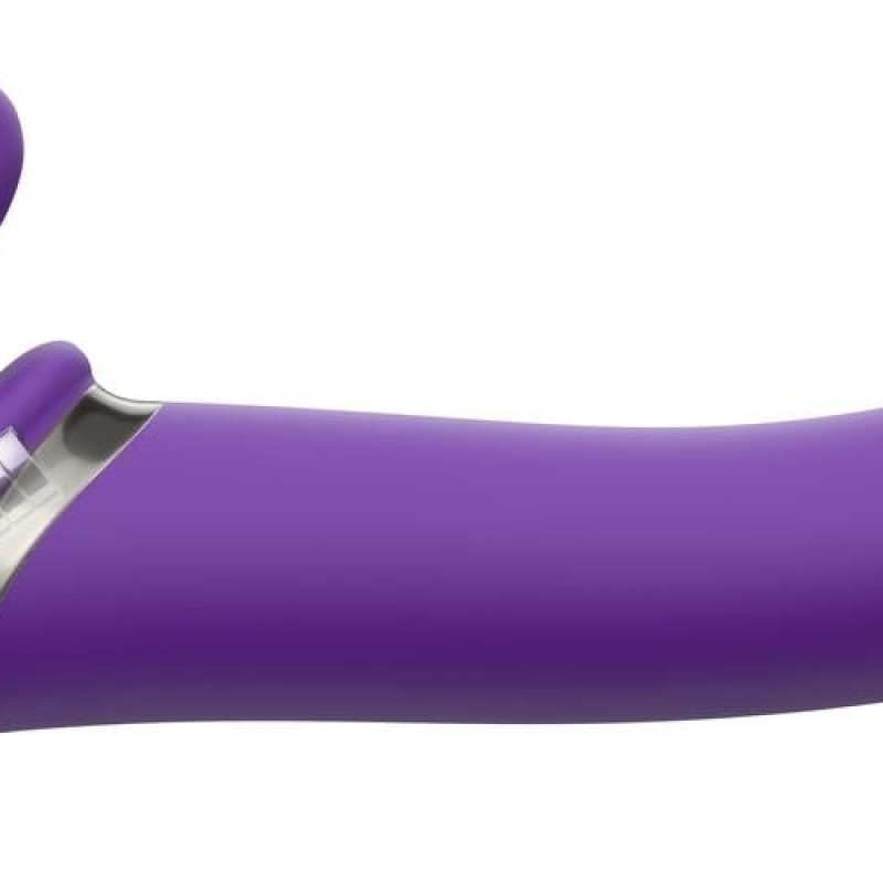 Gode vibrant Strap-On 3 Moteurs L 16 x 3.7 cm Violet