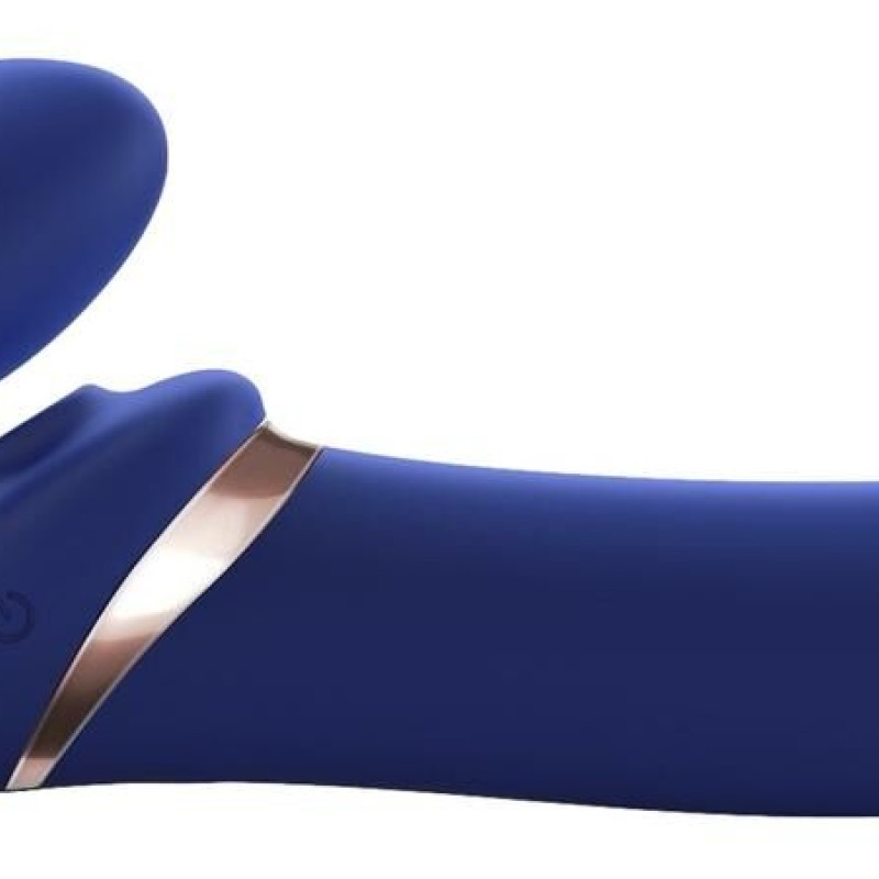 Dildo Multi Orgasm Strap-On-Me S 14.5 x 3.4cm Bleu