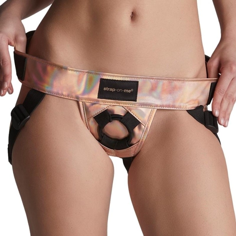 Ceinture Harnais pour Gode Strap-On-Me Rose doré