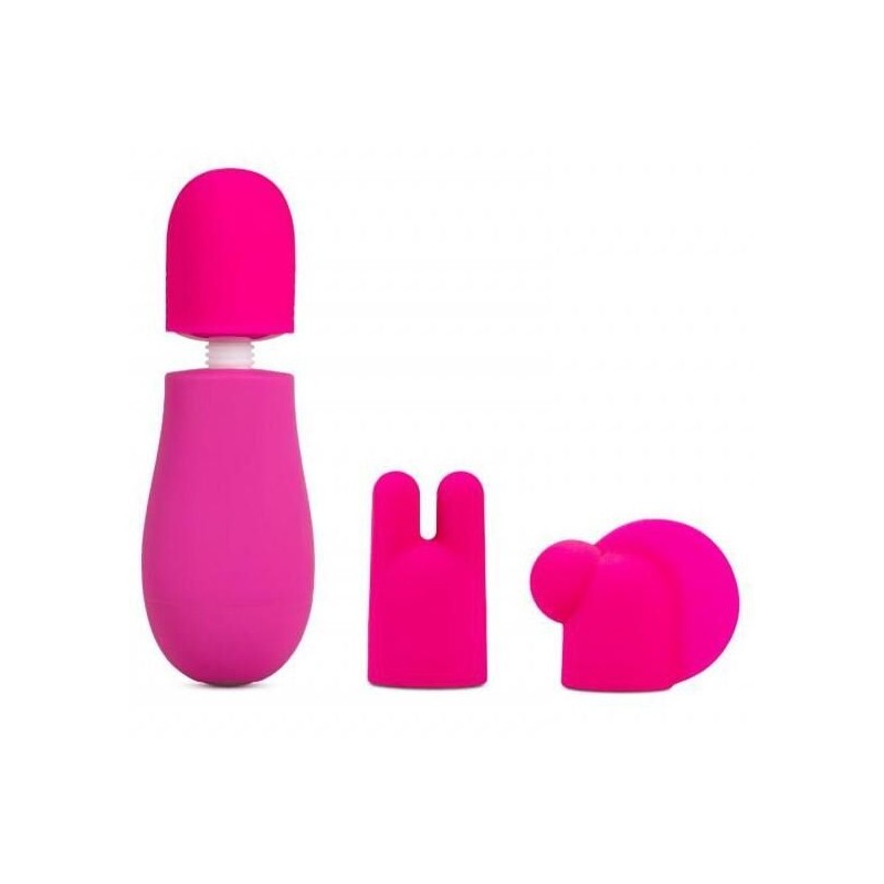 Mini Wand Joyful 2 Embouts - Tête 30mm Rose