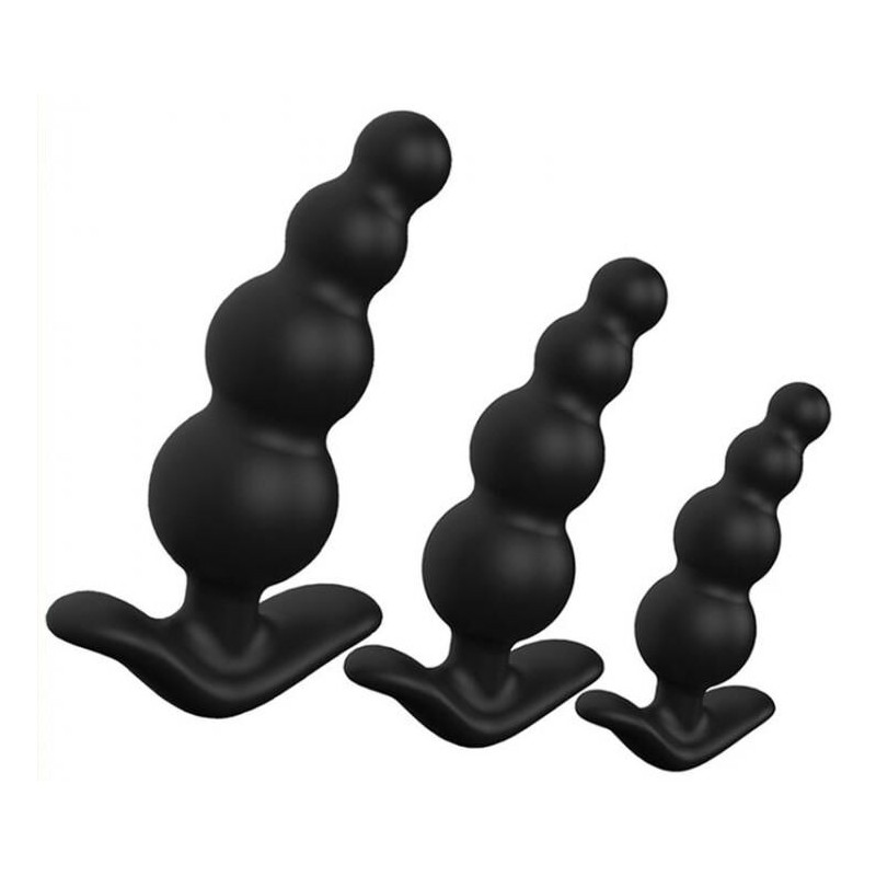 Lot de 3 plugs Silicone Simon Beads