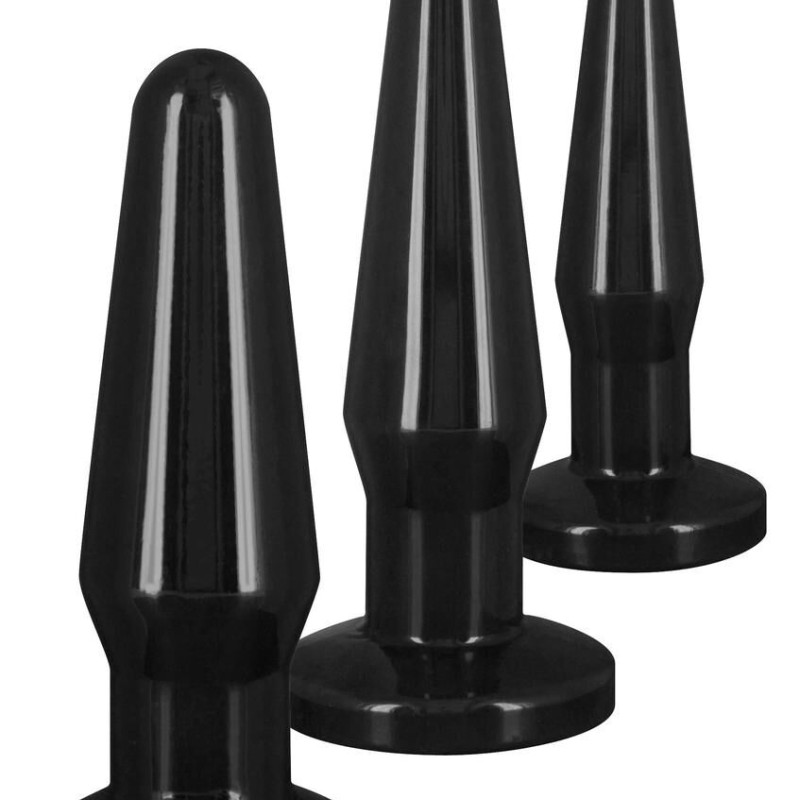 Lot de 3 plugs Best Butt Noirs