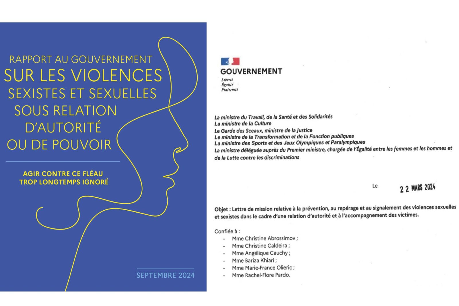 Rapport de la mission sur les violences sexistes et sexuelles sur relation d’autorité